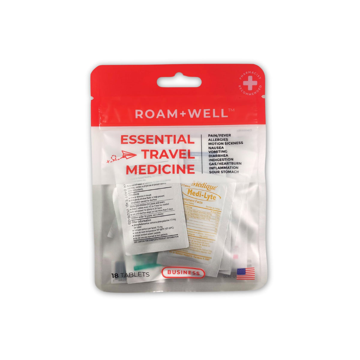 Roamwell kit voyage ultra-compact et léger pour emporter facilement.
