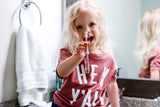 ROARex brosse d'enfants girafe 4-36 mois—design amusant qui motive le brossage.