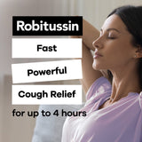 Robitussin-etiquette-emballage – informations claires sur dosage et usage.