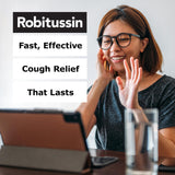 Tablettes Robitussin Maximum Strength à libération prolongée pour un effet durable.