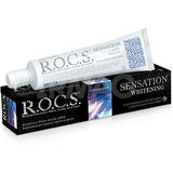 R.O.C.S Sensation Blanchiment: tube dentifrice pour un sourire plus lumineux et une bouche fraîche.