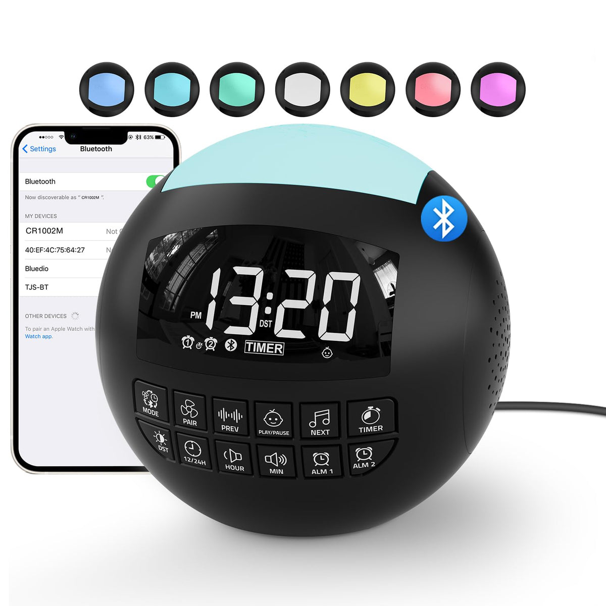 Rocam 5-en-1 Enceinte Bruit Blanc: apaise et favorise le sommeil