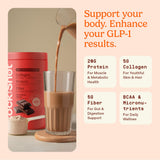 ROCK THE SHOT GLP-1 Shake: composition riche en protéines et BCAA pour le maintien.
