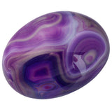 Rockcloud galet violet poli, parfait pour les grilles énergétiques et la méditation.