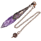 Rockcloud améthyste pendule cristal pour divination et concentration.