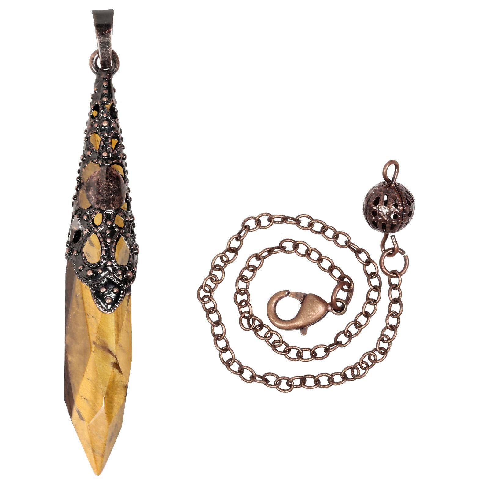 Rockcloud pendule œil de tigre chakra pour alignement énergétique.