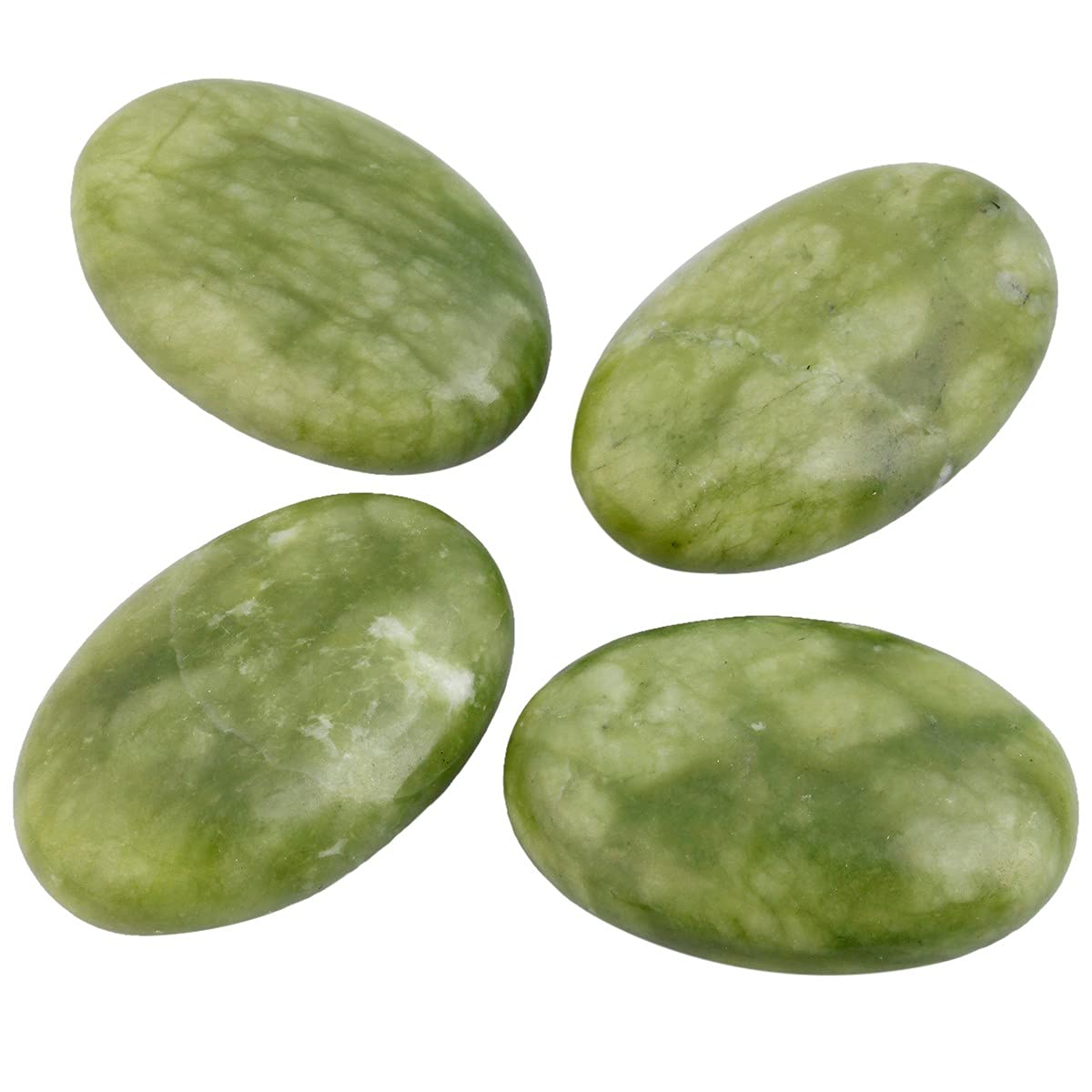 Rockcloud pierre Jade verte polie, parfaite pour la méditation et l'apaisement.