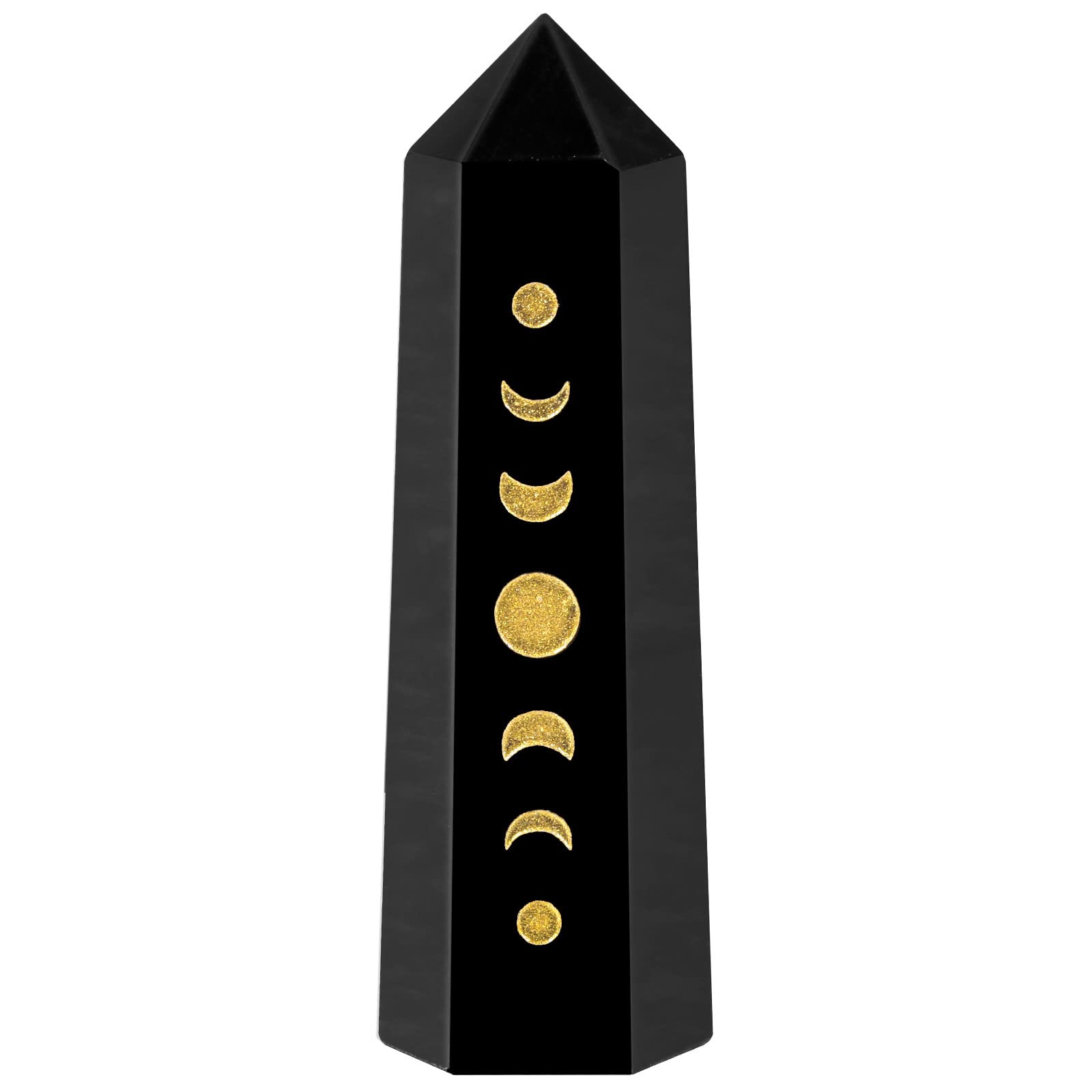 Rockcloud pointe cristal lune gravée, idéal pour méditation et centrage émotionnel