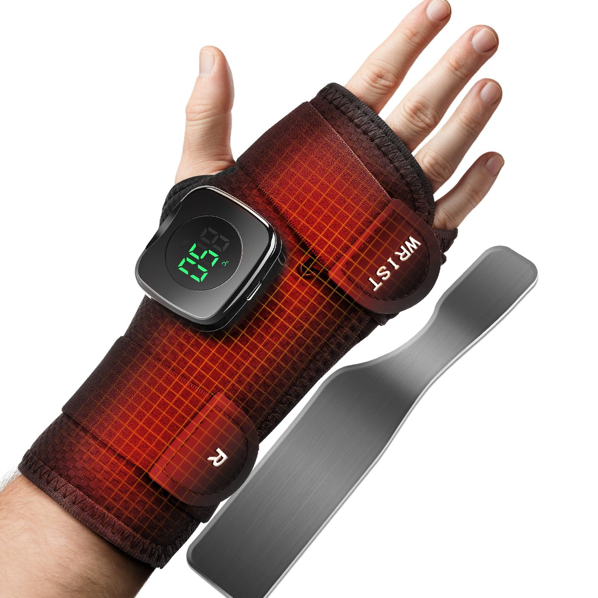 ROHVEMJ Attelle poignet droit rechargeable pour soulagement ciblé.