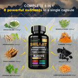 Shilajit huit-en-un de Rolphood, mélange nutritionnel pour le quotidien.