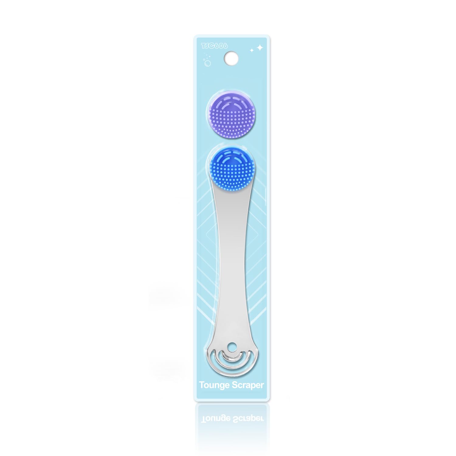 ROMALOVE détail silicone doux illustrant la brosse délicate pour la langue