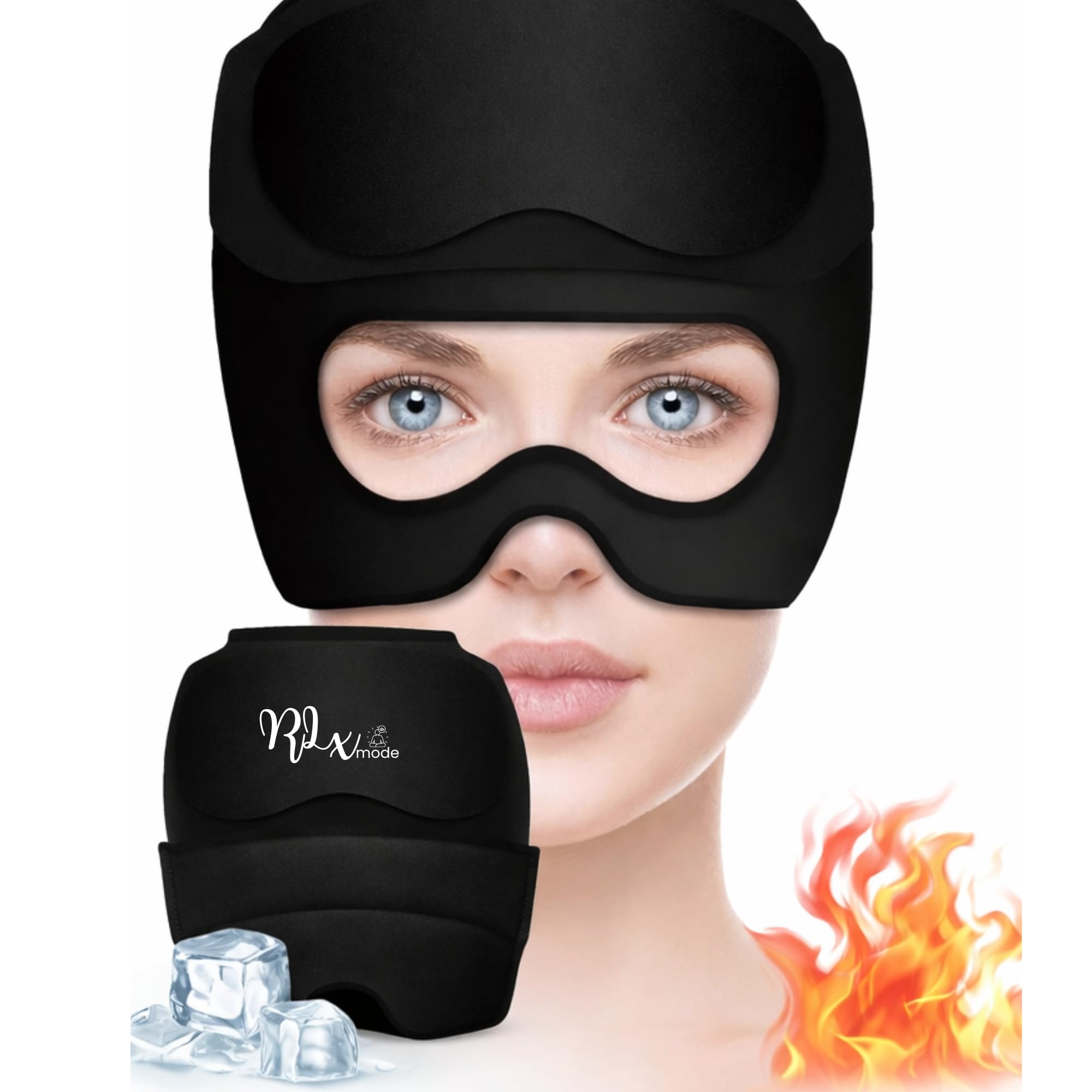 Romancy cap-relief migraine masque yeux amovible sur tête pour détente ciblée