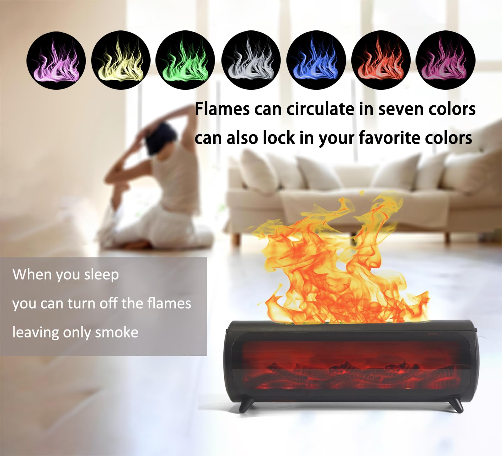 Romanplux 7-flammes: lumière chaude pour une ambiance confortable.