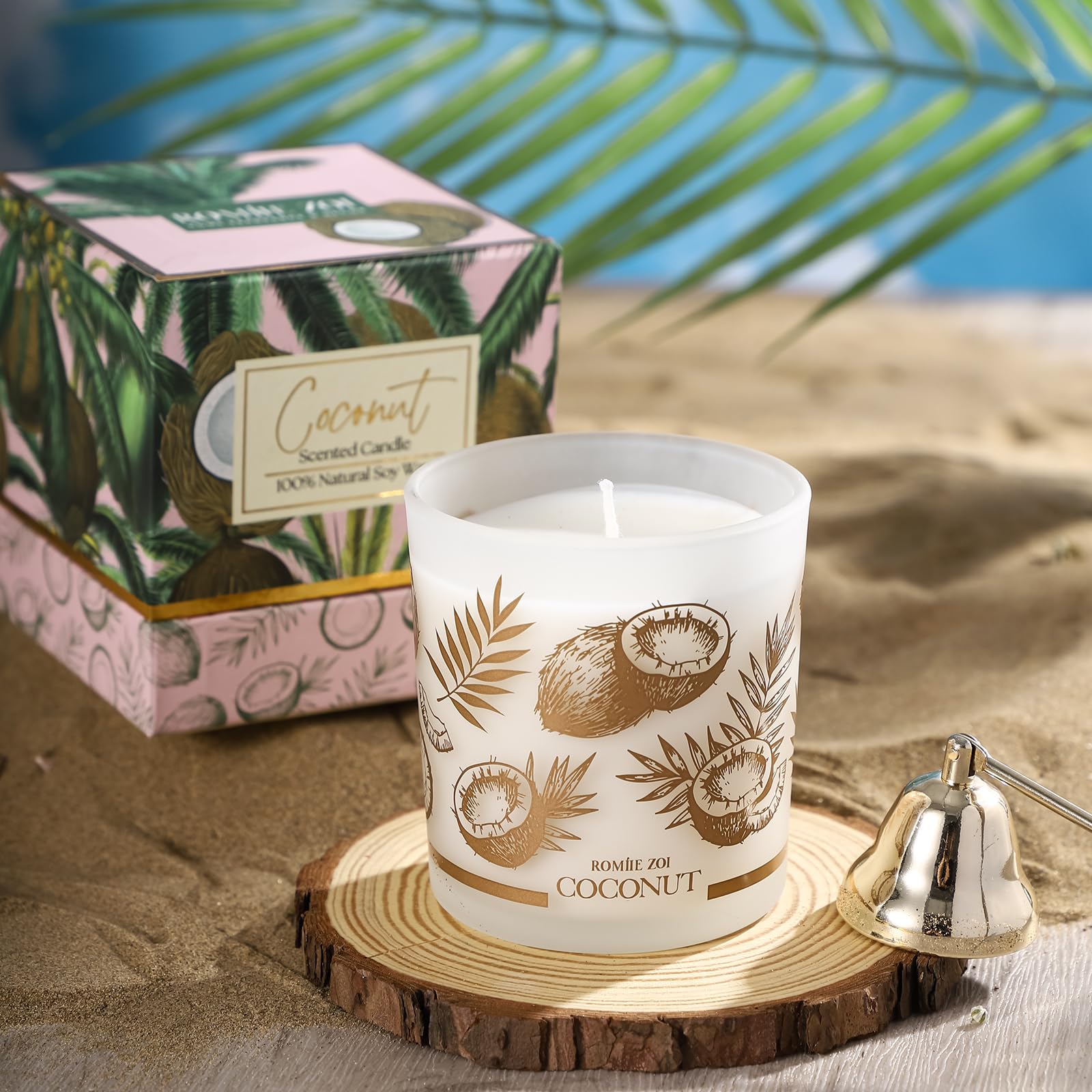 ROMIIE ZOI Bougie Coco – emballage cadeau élégant, parfait pour offrir.