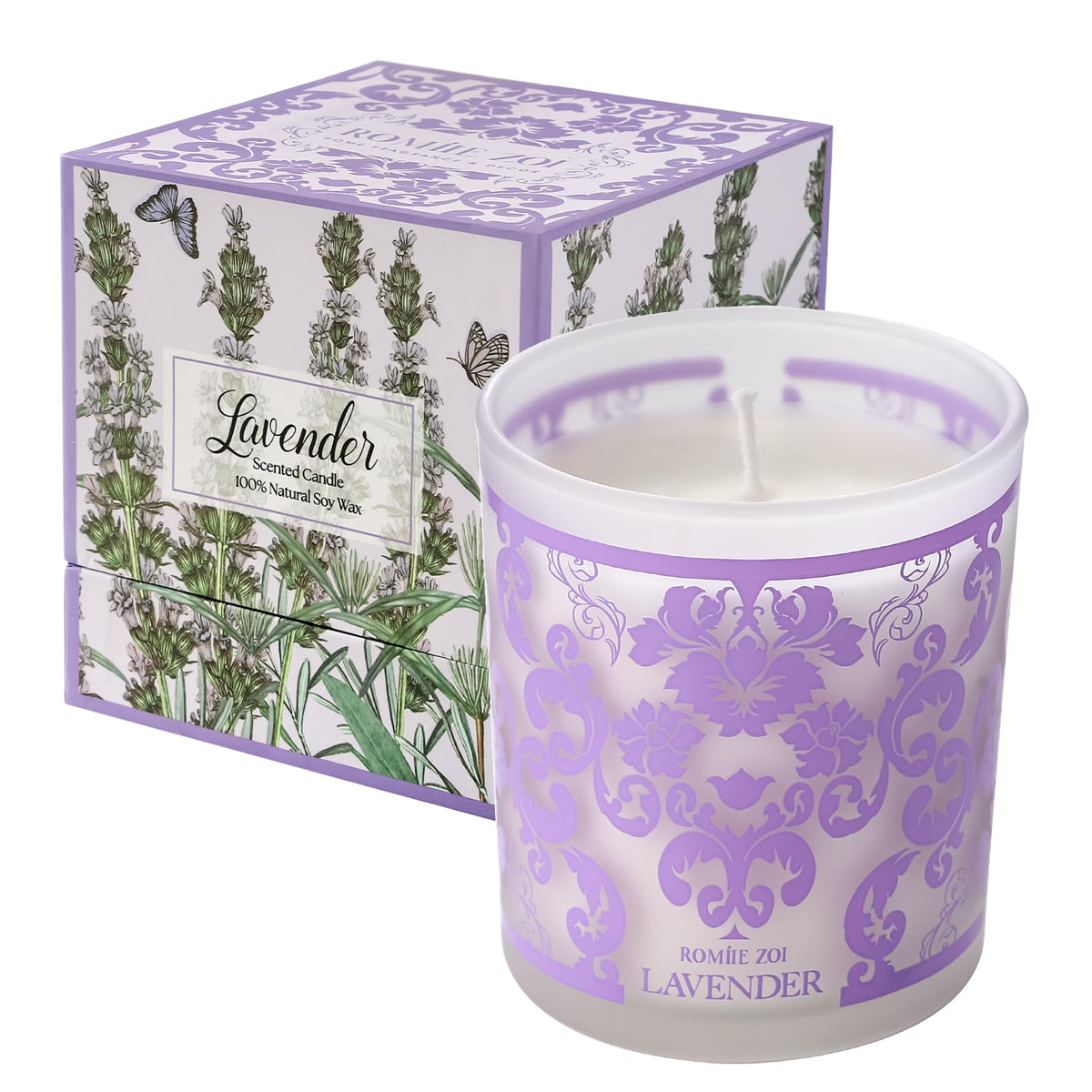 ROMIIE ZOI bougie lavande – boite cadeau, ambiance apaisante à la maison