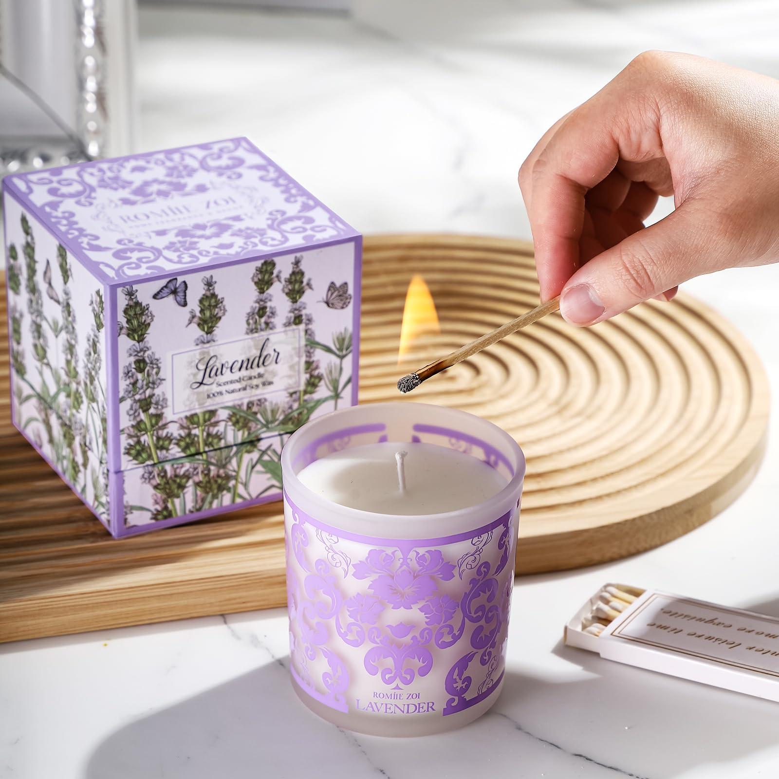 ROMIIE ZOI bougie lavande – bureau, concentration et calme