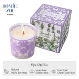 ROMIIE ZOI bougie lavande – verre et cire soja, combustion propre