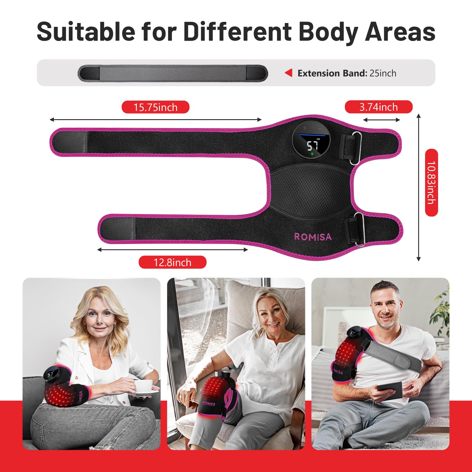 ROMISA Genou Brace affichage tactile intelligent pour personnaliser le traitement.
