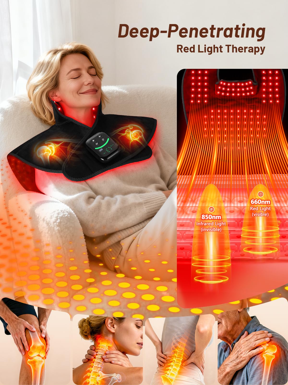 ROMISA LEDs 118 thérapie lumière chaleur profonde et confort musculaire
