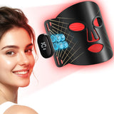 ROMISA Masque luminothérapie visage avec couverture LED pour soin à domicile