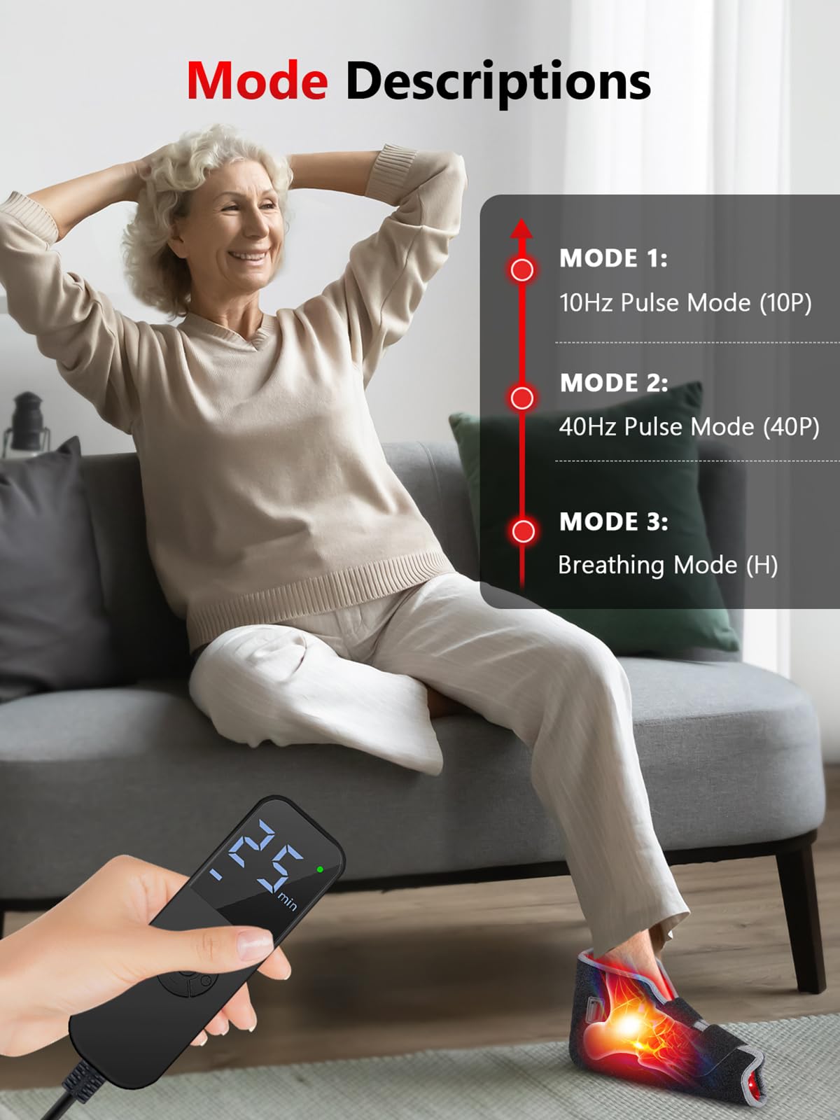 ROMISA mode 10Hz pieds pour confort quotidien