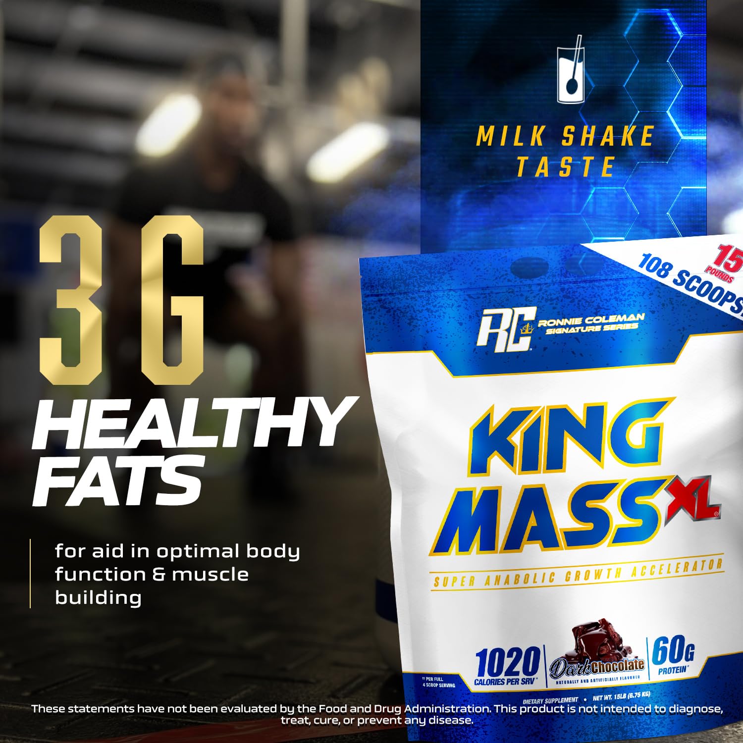 Goût chocolat lait King Mass XL offre une texture onctueuse et gourmande.