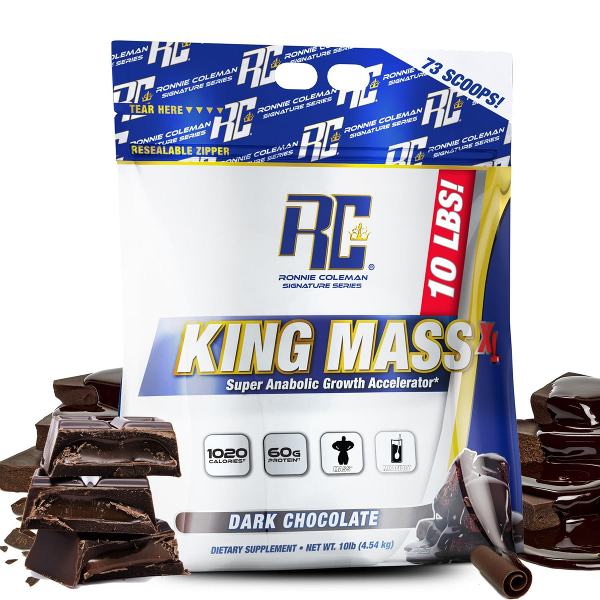 Ronnie Coleman King Mass XL — pot chocolat foncé, récupération après entraînement
