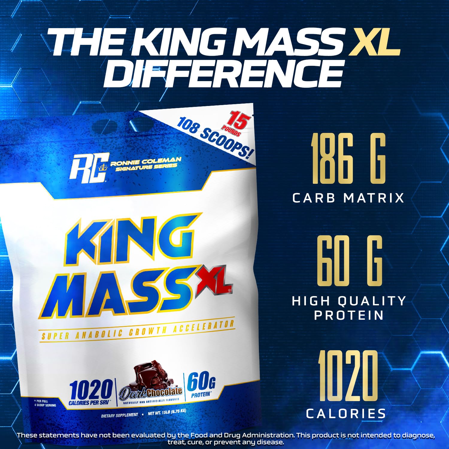 Shaker lait chocolat King Mass XL pour un shake gourmand après l'entrainement.