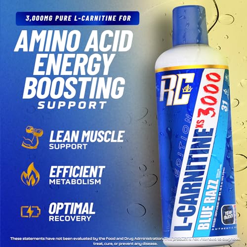 Étiquette Ronnie Coleman L-Carnitine XS 3000, lisible et informative.
