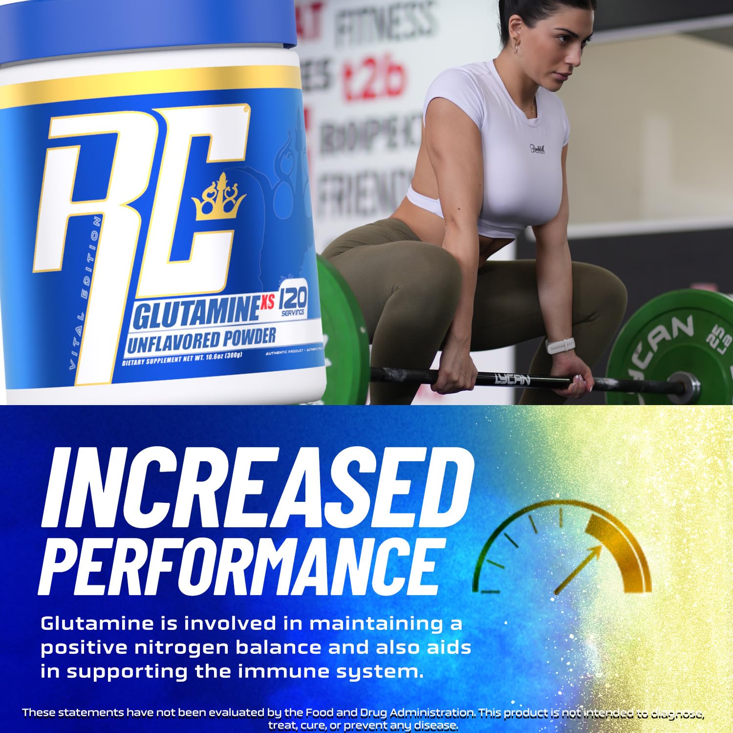 Ronnie Coleman Signature Series Glutamine Préparation Boisson, mélange sans arôme