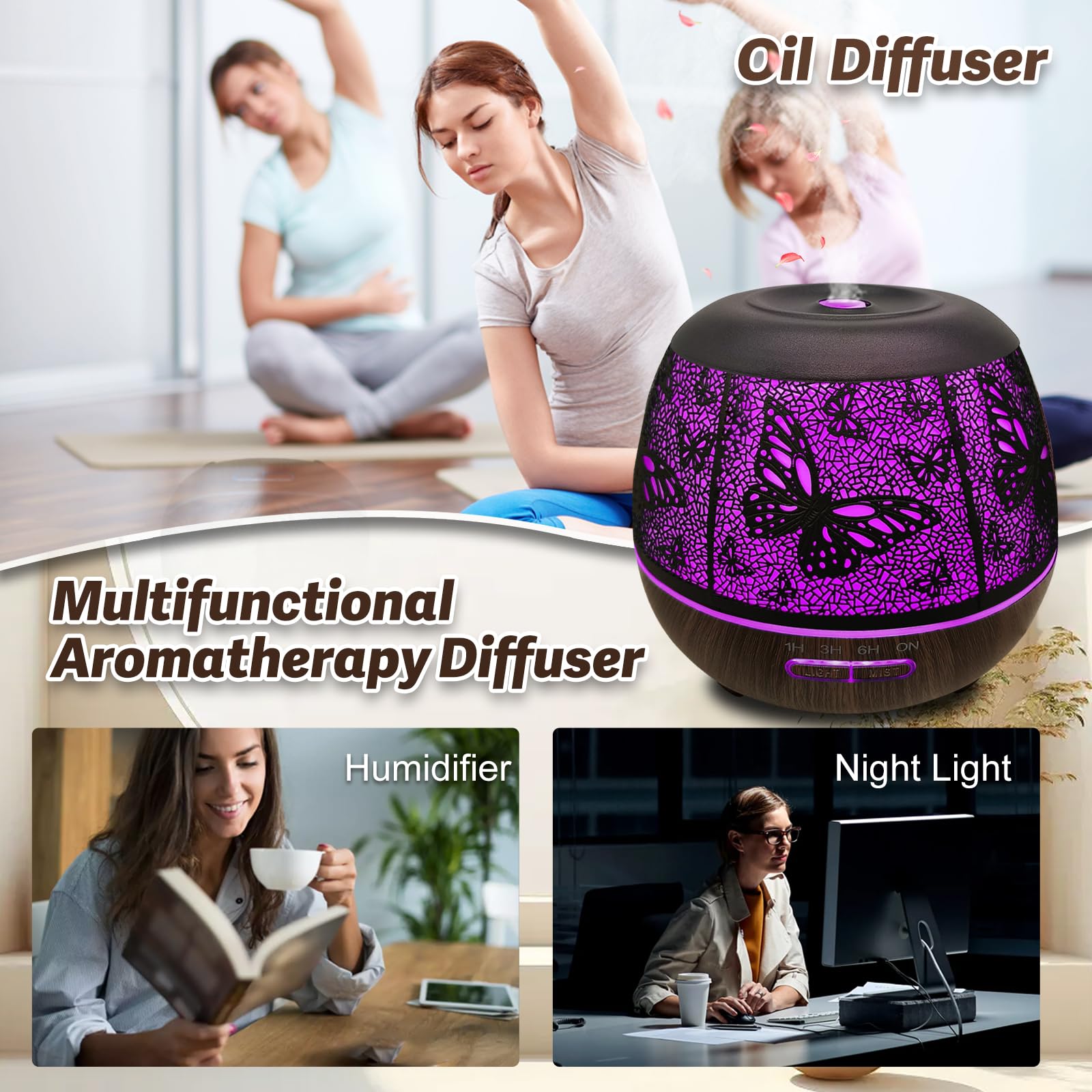 Roonbo diffuseur avec 3 modes de brume réglables.