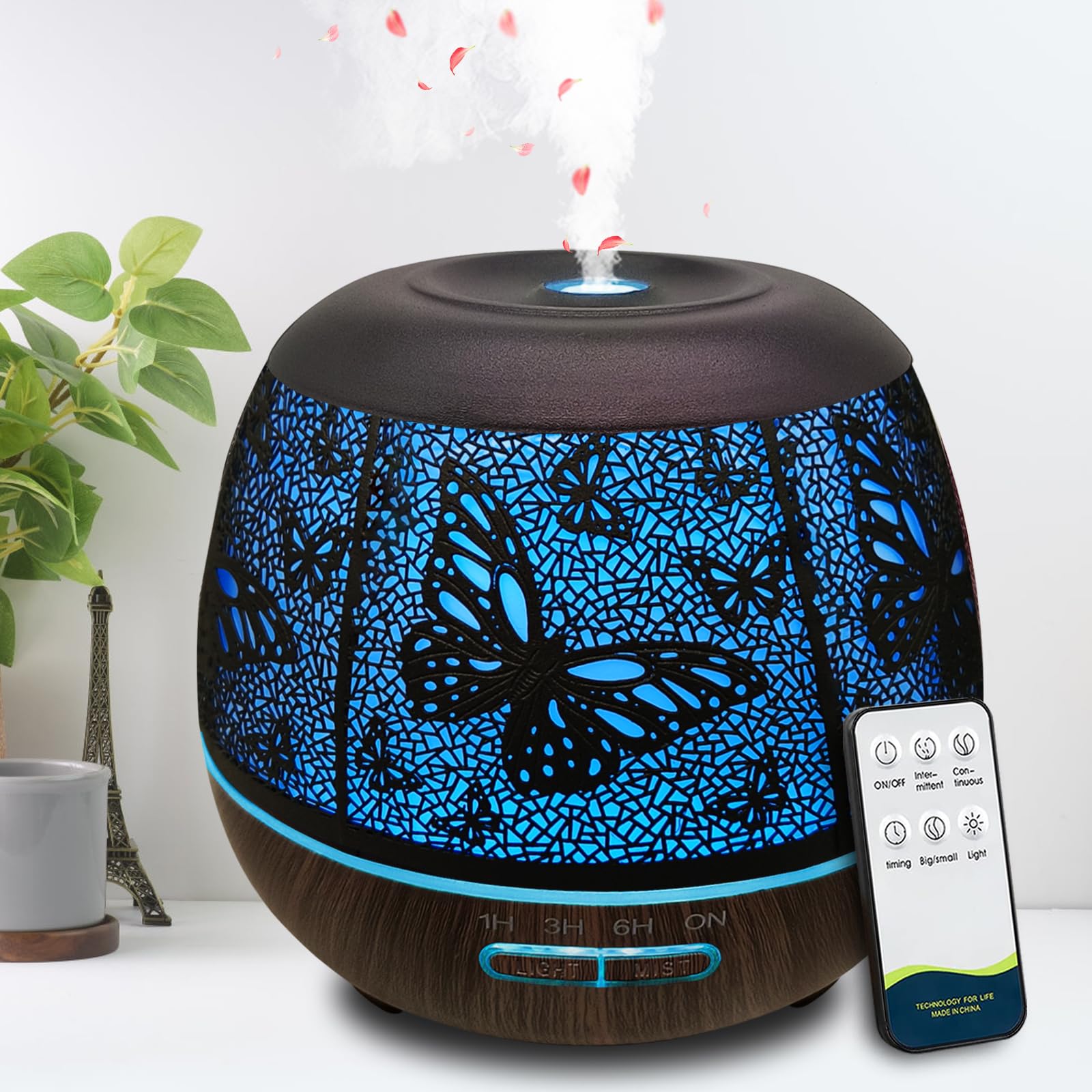 Diffuseur Roonbo papillon 400ml, crée une ambiance aromatique douce.