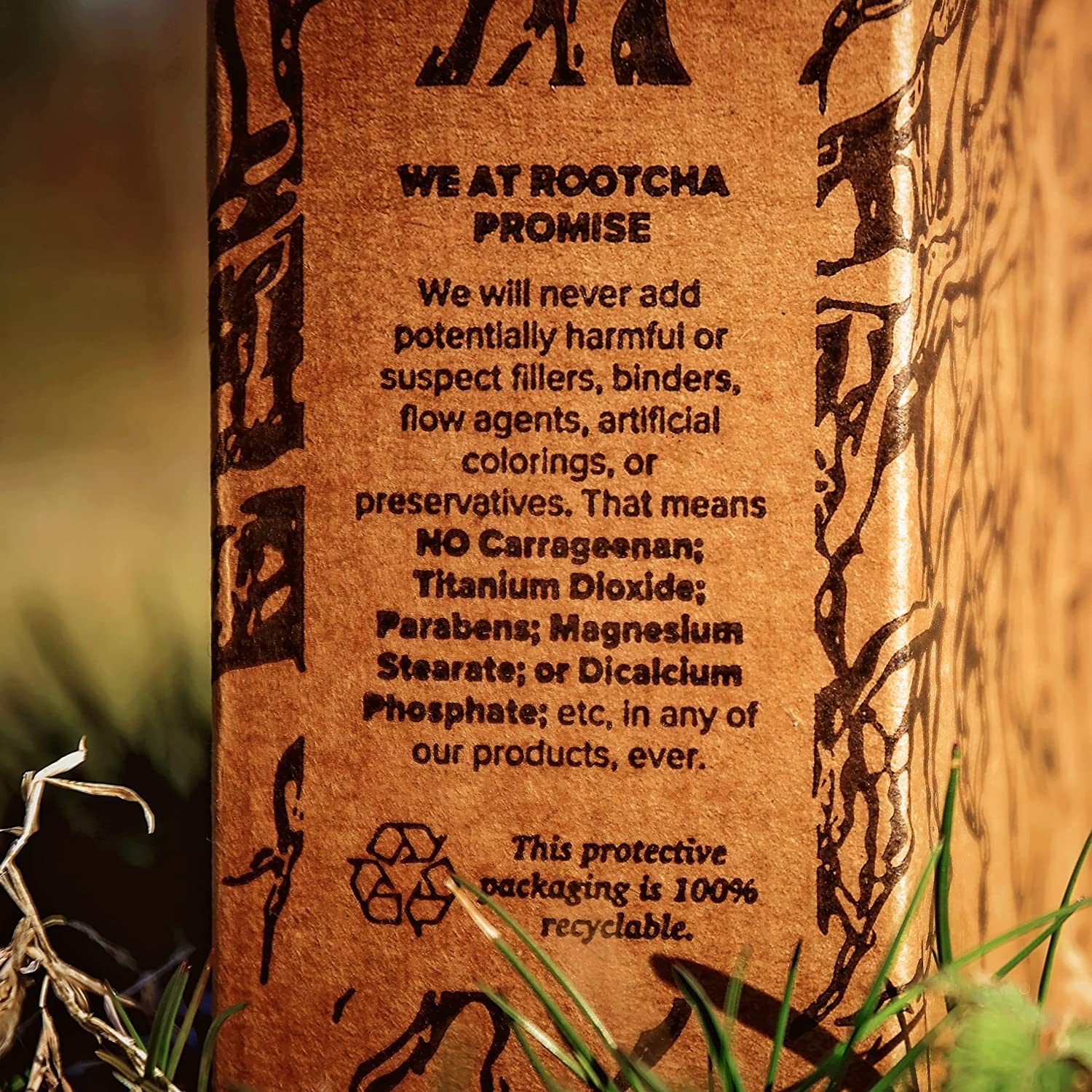 Rootcha emballage éco-responsable, respectueux de l'environnement et traçable.
