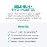 Rootcology Selenium Myo-Inositol: boîte extérieure élégante et packaging pratique.