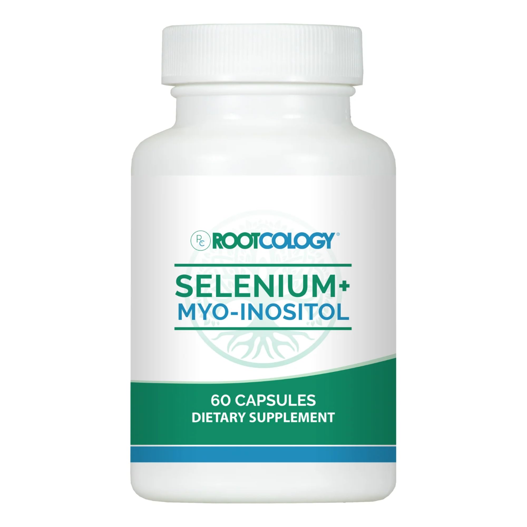 Rootcology Selenium Myo-Inositol: bouteille prête à l’emploi et soutien potentiel hormonal.