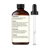 ROOTED & RAW huile lavande, bouteille ambrée, dosage précis pour massage relaxant.