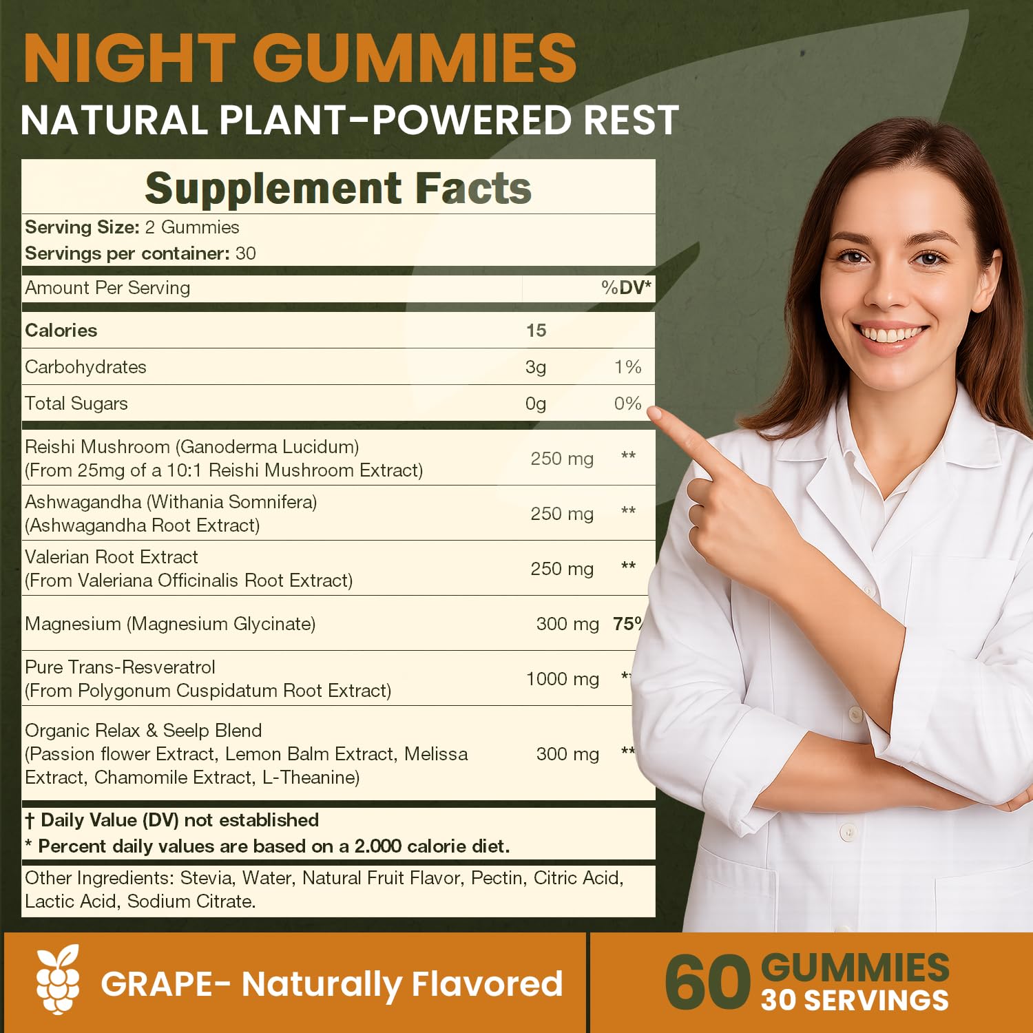 Rooterra Inner Bloom Night Gummies – portion gélifiée propice à la détente nocturne.