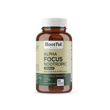 Rootful Mind Alpha Focus: bouteille de capsules pour concentration soutenue.