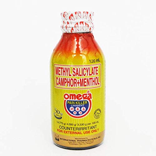 Rosalie Omega Liniment anti-douleur, bouteille 120 ml pour le massage relaxant.