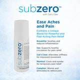 Roscoe Medical Sub Zero gel-roll-on démontrant une application rapide sur la peau