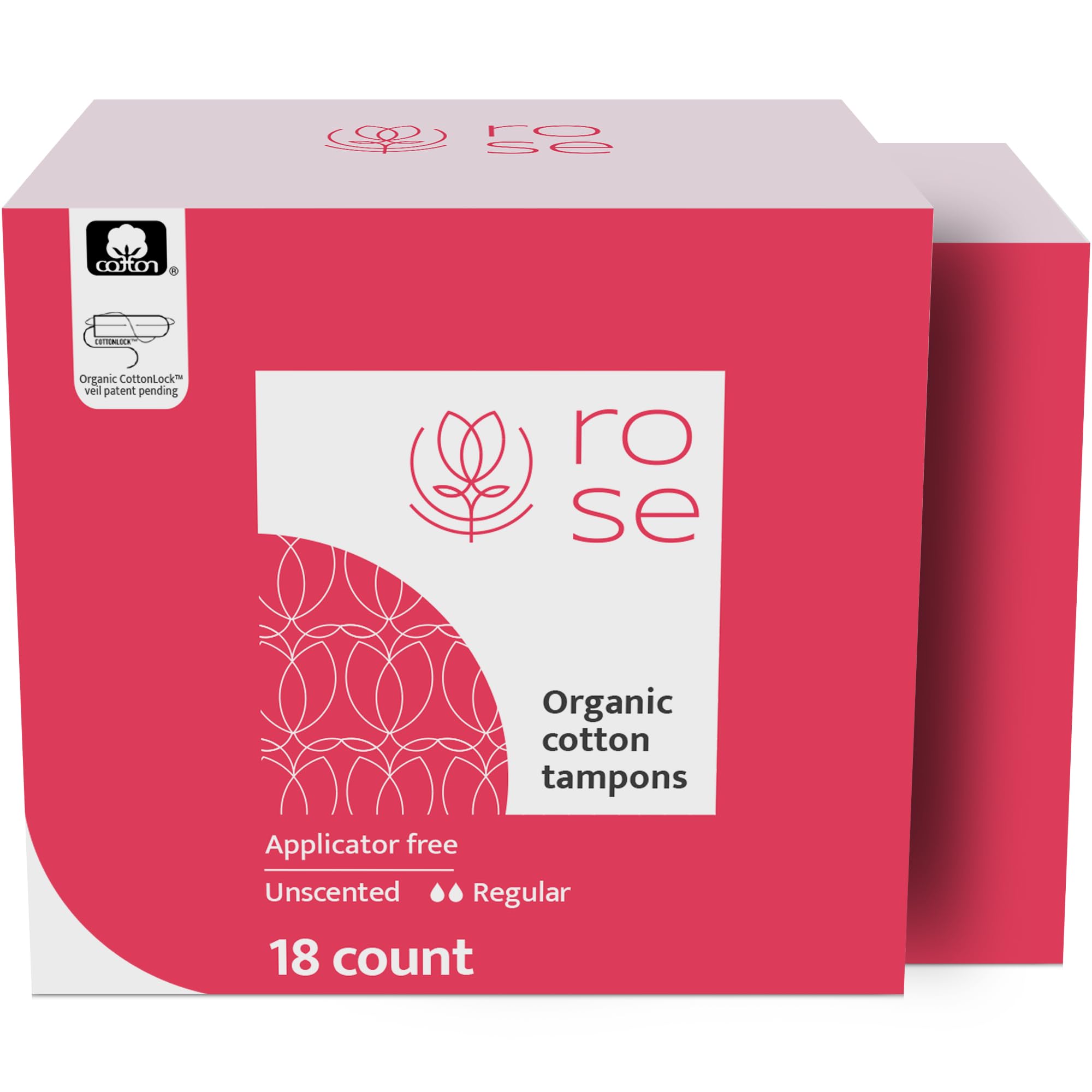 ROSE tampons organiques sans applicateur – confort et absorption douce au quotidien.
