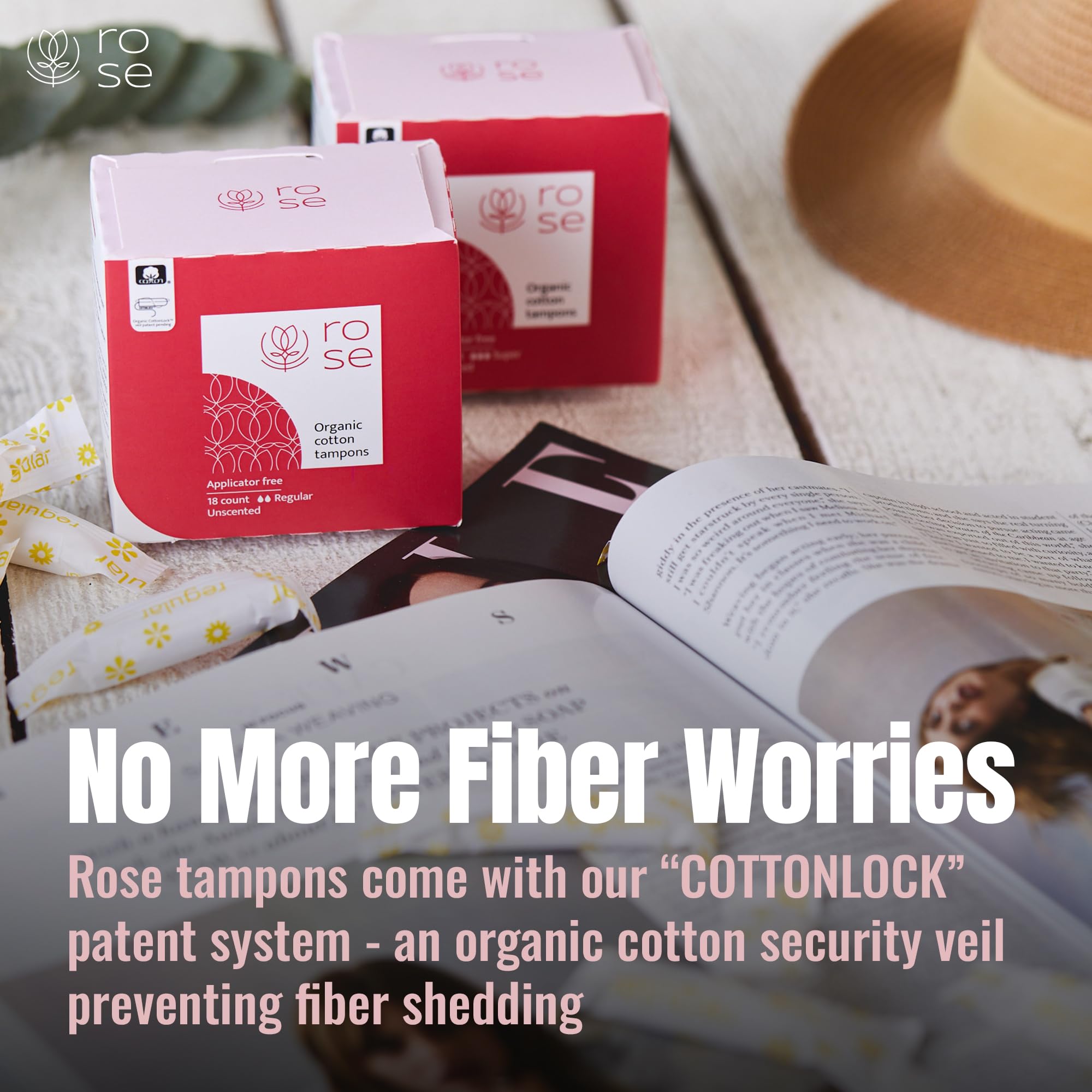 ROSE système CottonLock voile sécurité – évite les fibres pendant l’utilisation.