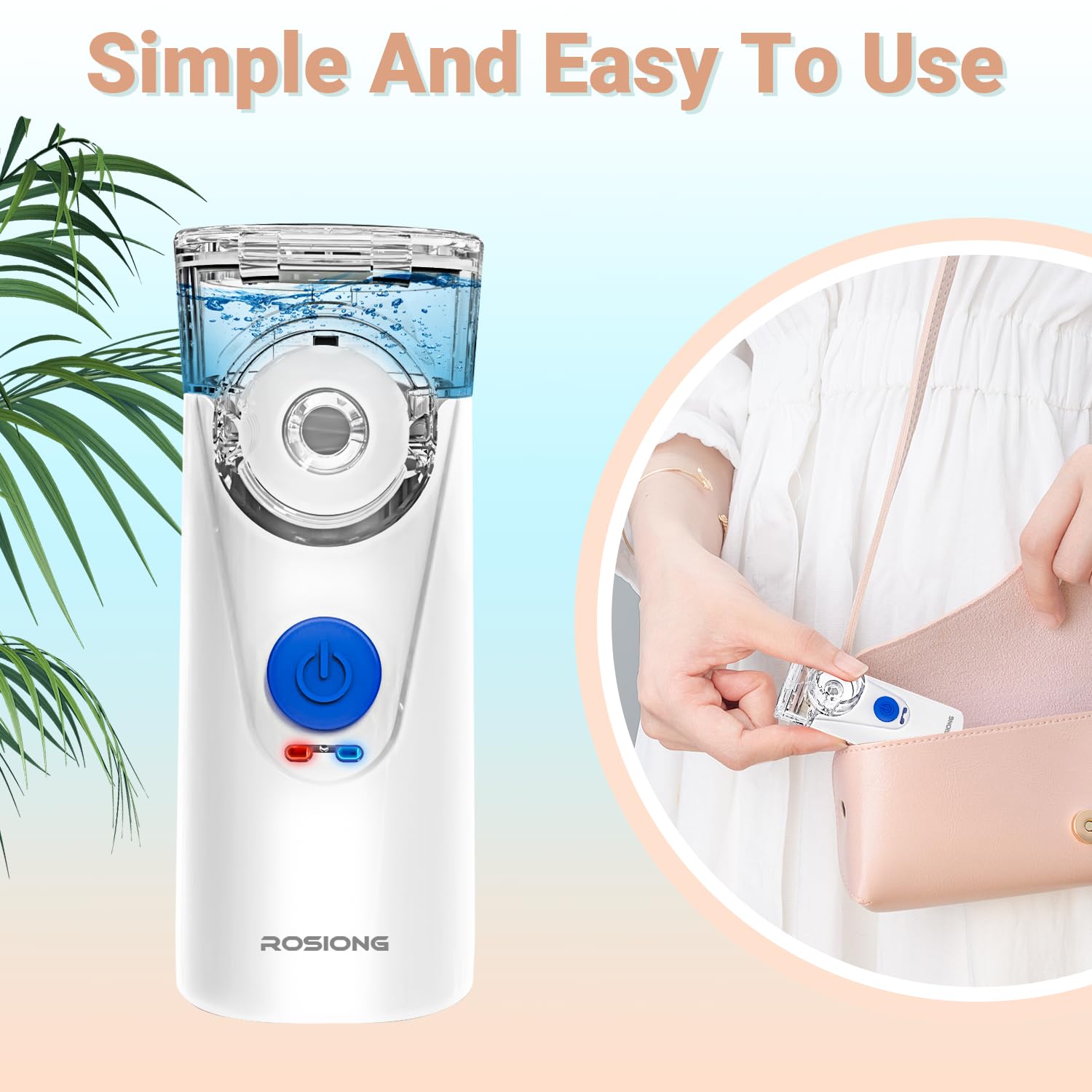 Rosiong nébuliseur domestique, diffusion fine assurant une inhalation agréable.