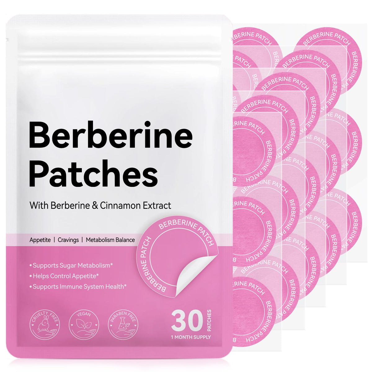 Pansement ROWKDRKB Berberine, cannelle et grenade, absorption cutanée douce pour le quotidien