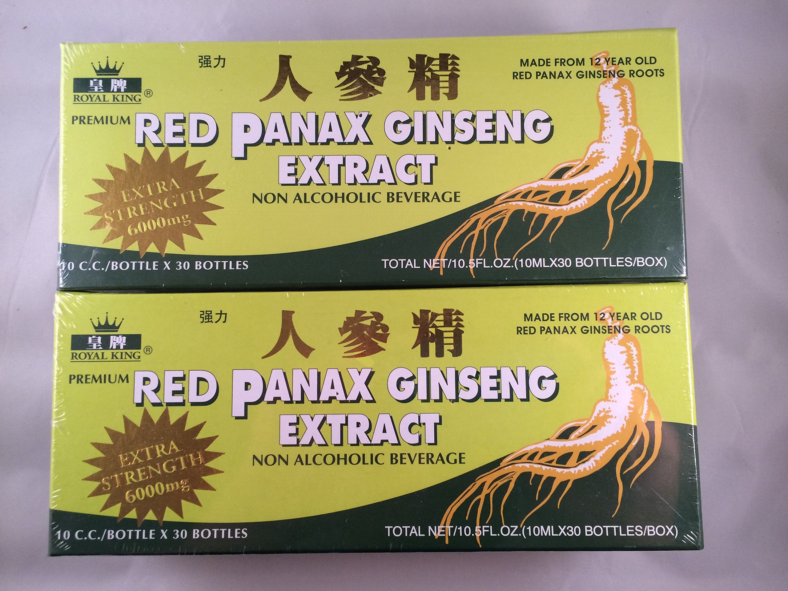 Royal King Boîtes d'extrait Ginseng Panax rouge, utilisation pratique et sans alcool.
