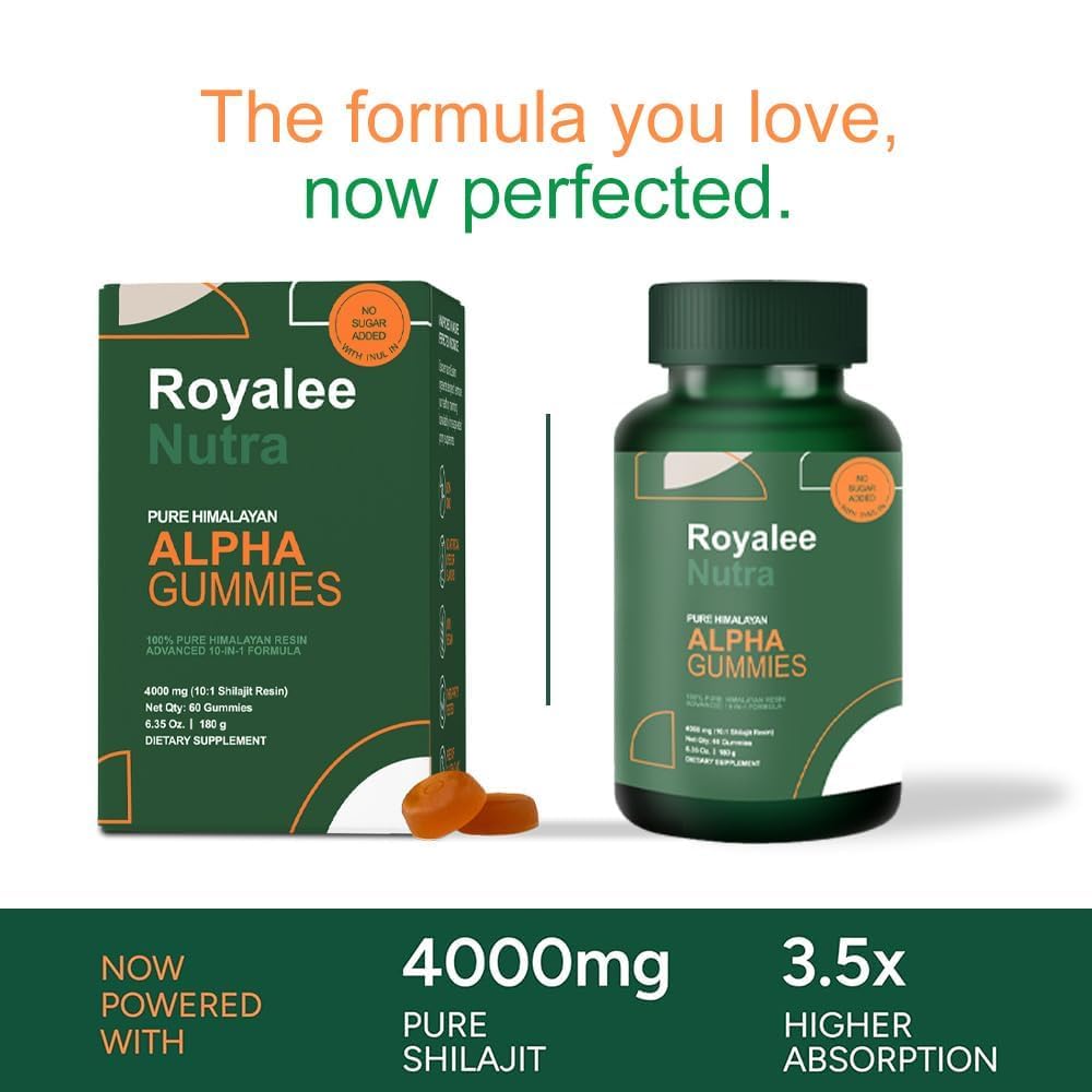 Gommes Royalee Alpha, acide fulvique et minéraux pour une absorption optimale.