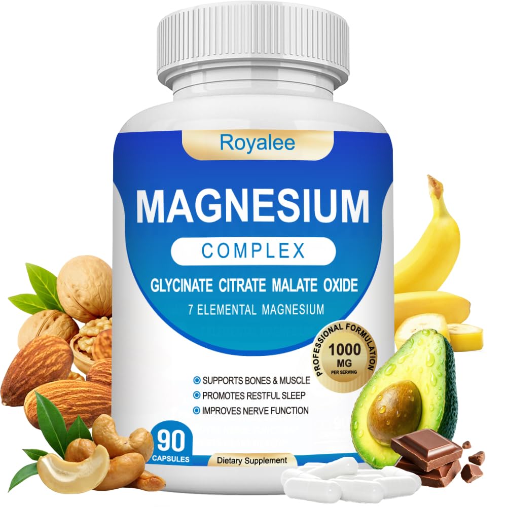 Royalee Magnésium Complex, bouteille, soutien quotidien grâce à sept formes de magnésium.