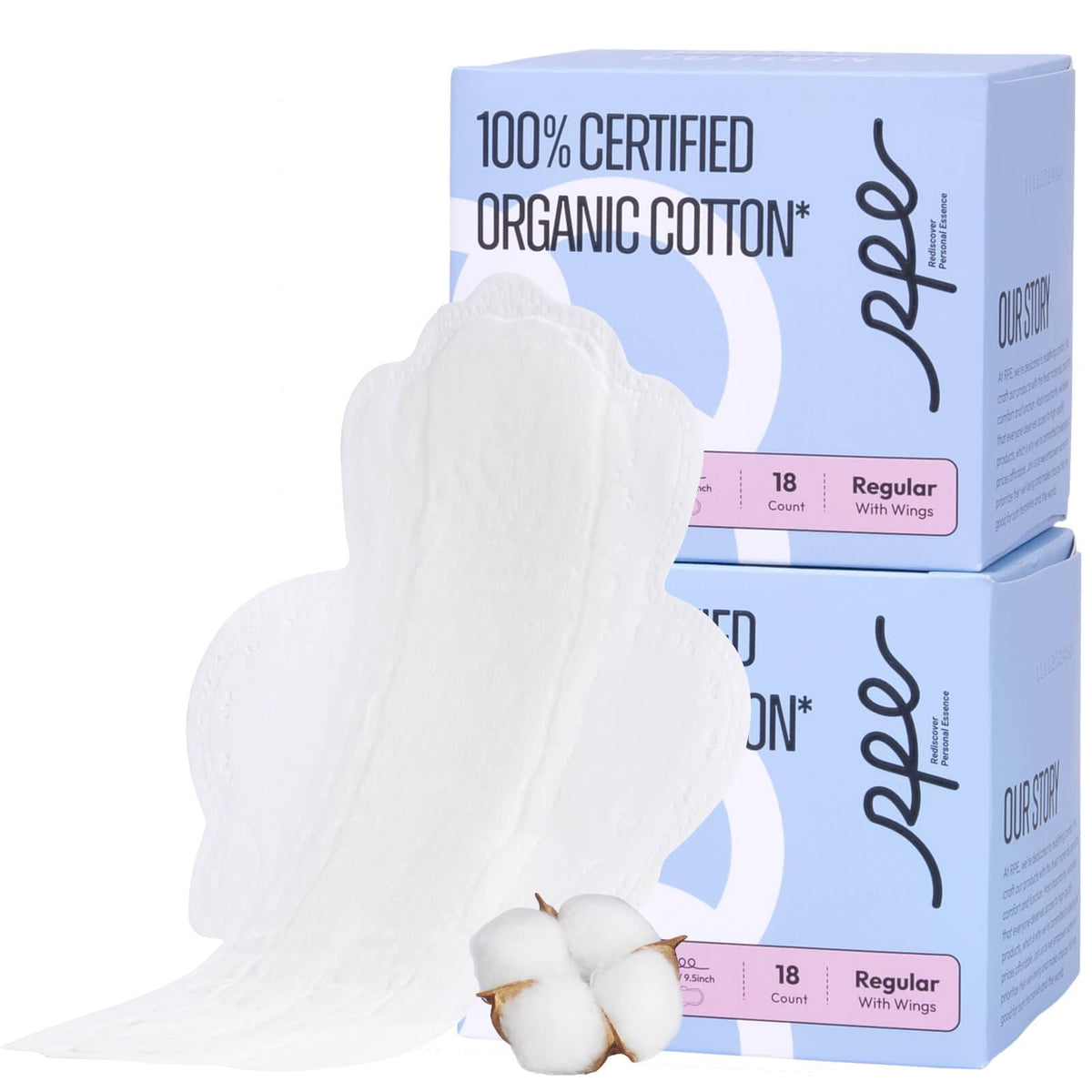 Protège-slips RPE Life en coton biologique pour douceur et confort quotidien.