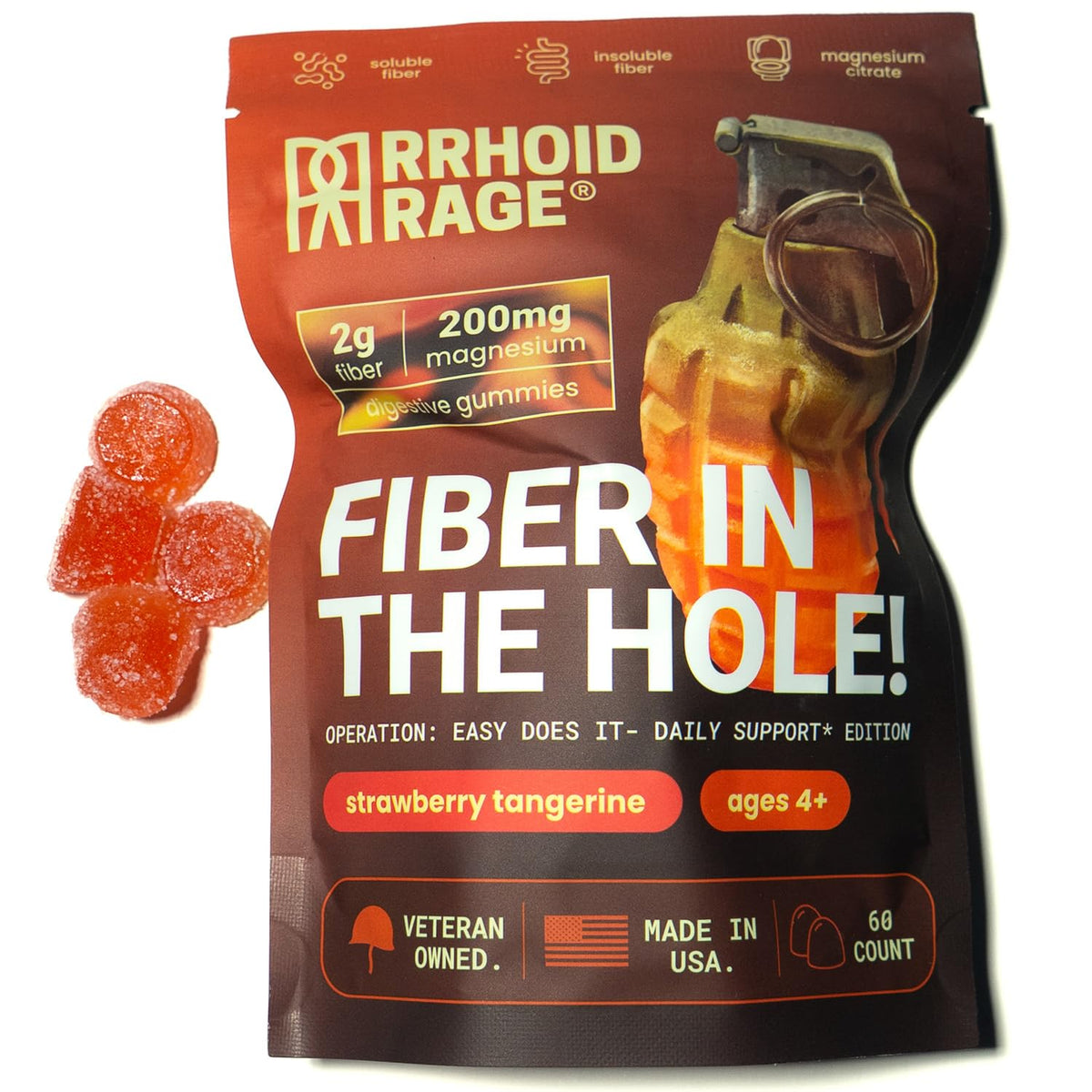 Rrhoid Rage bonbons fibres magnésium etats-unis: soutien digestif potentiel et douceur de goût