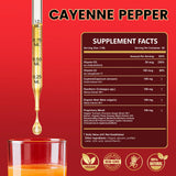 Gouttes Cayenne Rshoiw : aubépine et cannelle visibles, formule pour soutien nutritionnel.